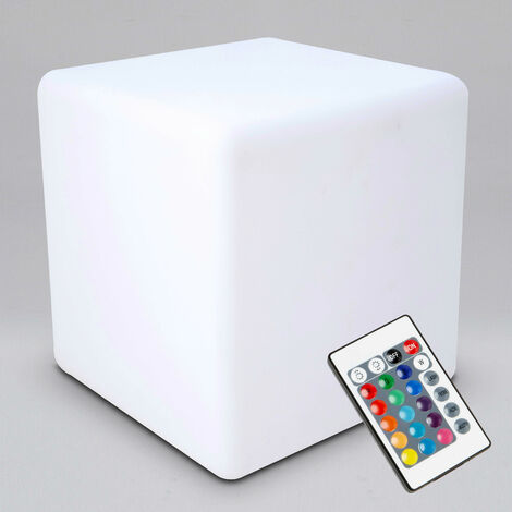 Cube LED multicolore rechargeable 43cm