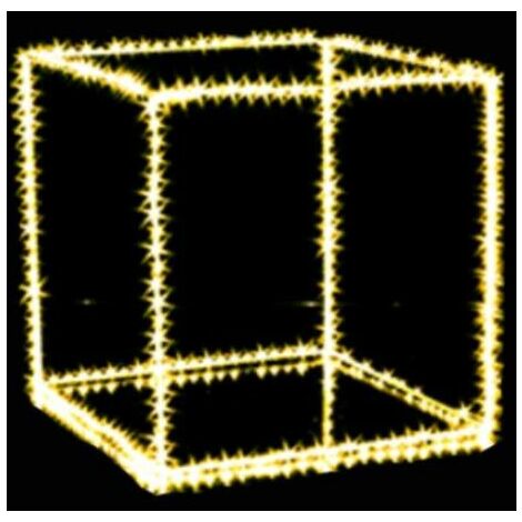 Cube lumineux avec microled classique 45 x 45 cm