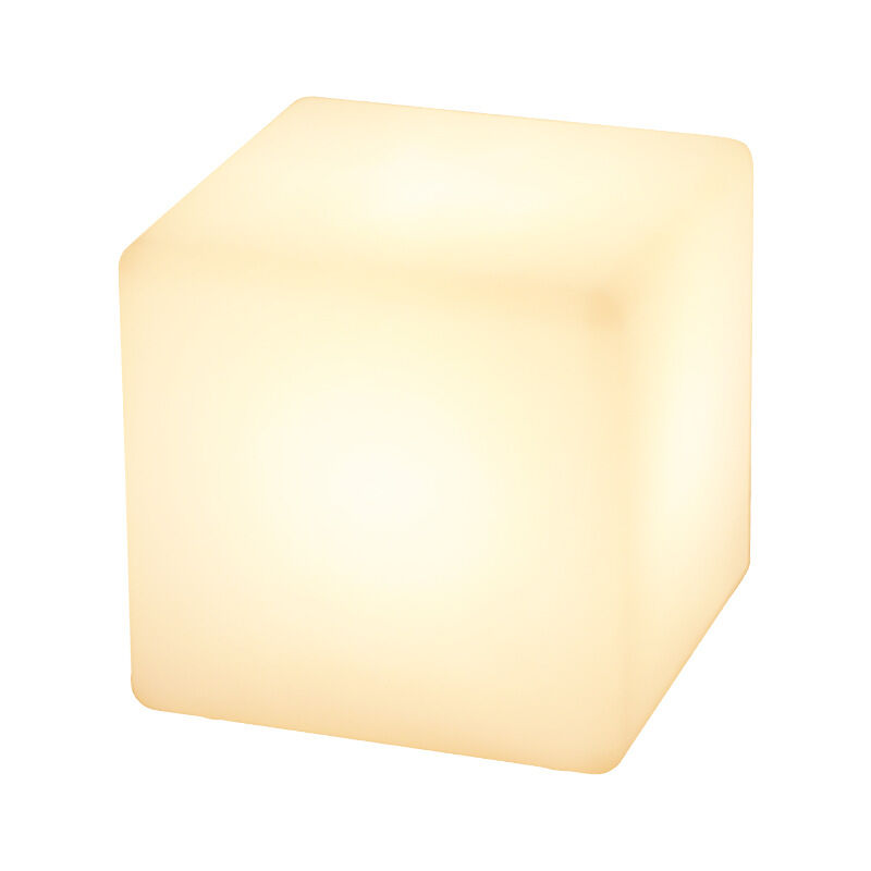 Cube lumineux led rechargeable à couleur changeante de 20,3 cm, lumière d'ambiance apaisante à intensité variable avec télécommande, tricolore,