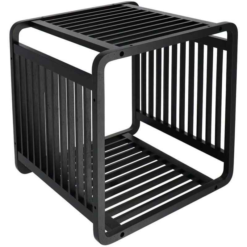 Cube malin empilable en bambou - noir Tendance