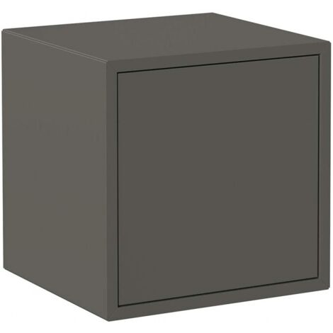 Cube mural 37,5x35x37,5 cm gris foncé avec un compartiment et une porte - Spa