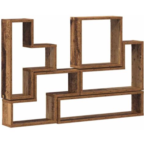 Cube mural Autre Bois ancien 96 x 12 x 64 cm Bois d'ingénierie CFW581218