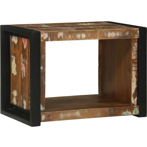 Cube Mural Marron 55 x 35 x 40 cm Bois massif de récupération CFW301876
