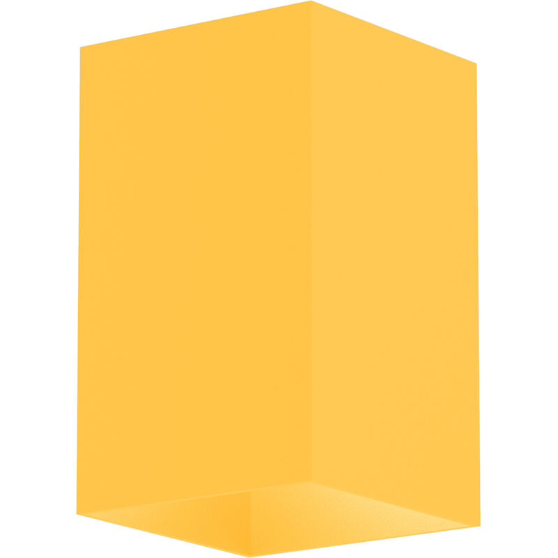 Image of Cube Plafoniera, 1X GU10, max 33W, metallo, giallo, H10cm - Lumicom
