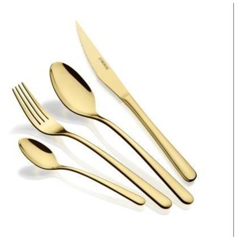 Cuberteria BRA 24 piezas Pisa Gold  M191924