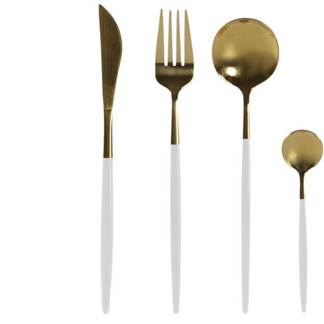 Cuberteria Set 24 Inox 4,5X2,5X20,5 3Mm Dorado