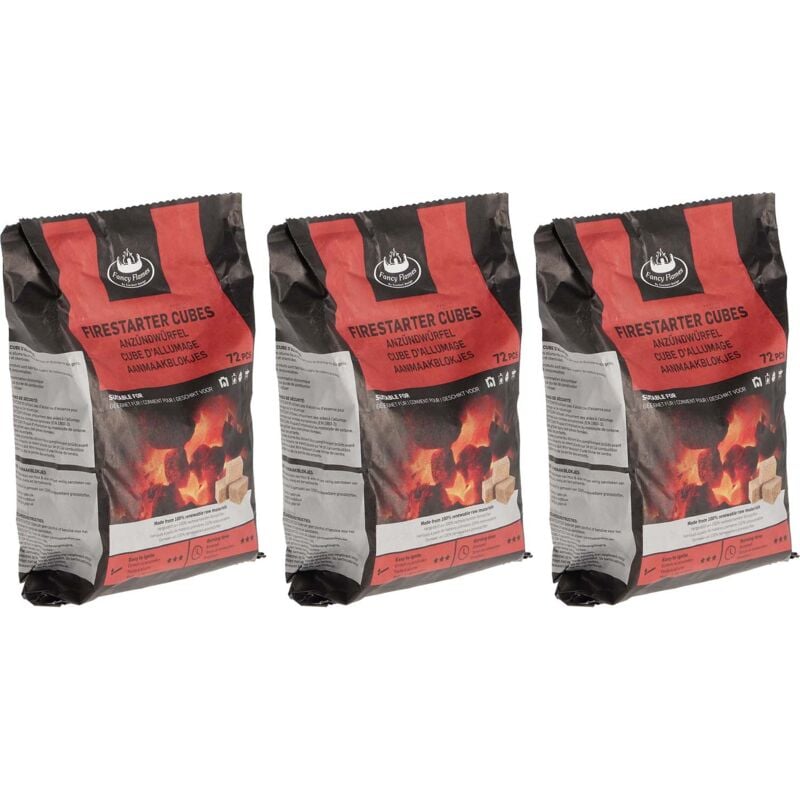 Cubes allume-feu 72 pièces (Lot de 3)