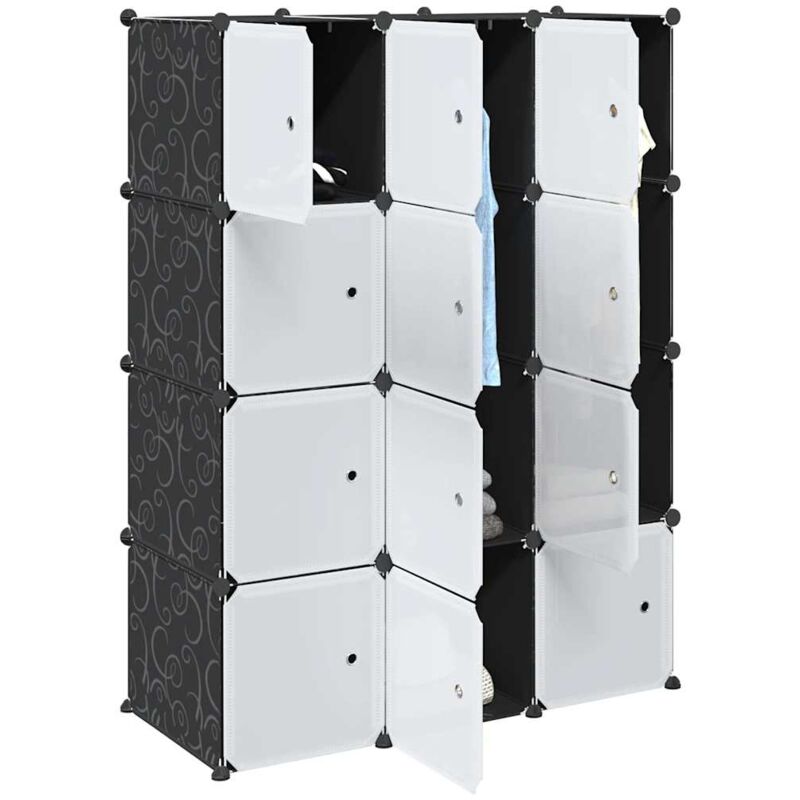 Cubes de rangement 12 pcs avec tiges de suspension pp - Vidaxl