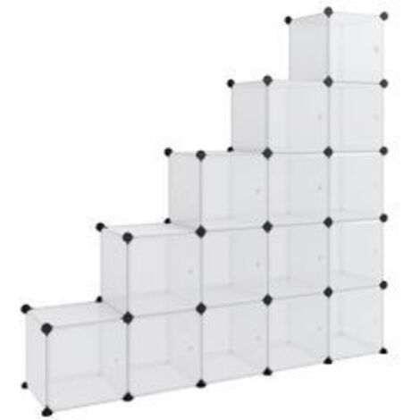 Cubes de rangement 15 pcs avec portes Transparent PP