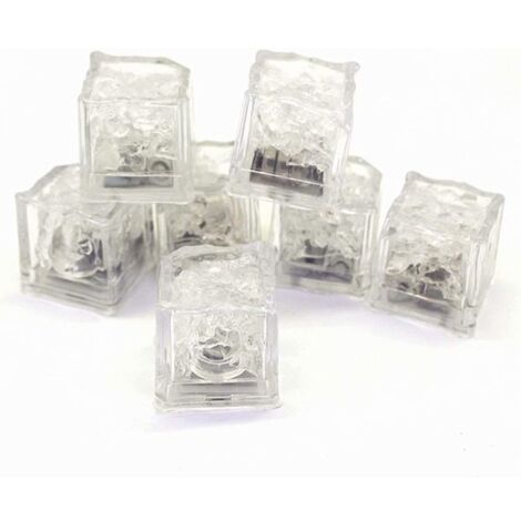 Cubes lumineux LED étanches pour cocktails, 24 glaçons lumineux pour décoration de fête, mariage et bar