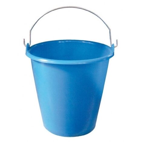 Cubeta de limpieza azul de aluminio y plástico de 8 litros robusta