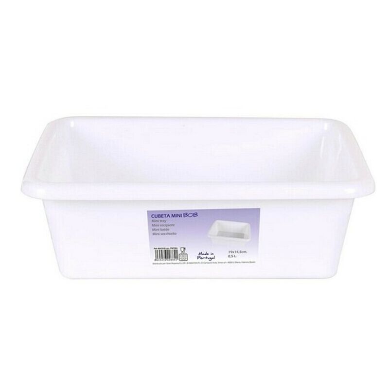 

Cubeta Mini 0,5 L Rectangular Blanca (19 x 14,5 cm)
