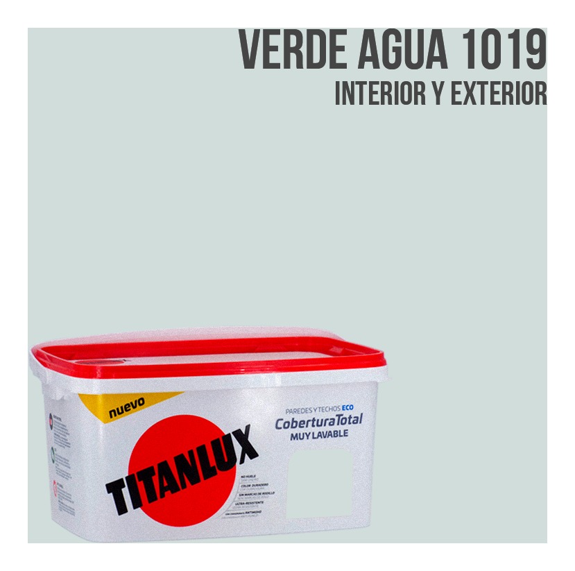 

Titanlux - Cubeta pintura cobertura total 4L Titan | Verde agua