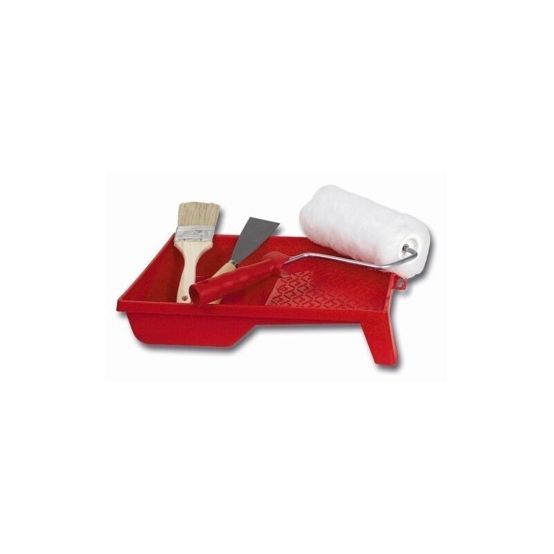 

Cubeta Pintor plastico 4 Pz Rodillo+Paletina+Espatula Rulo