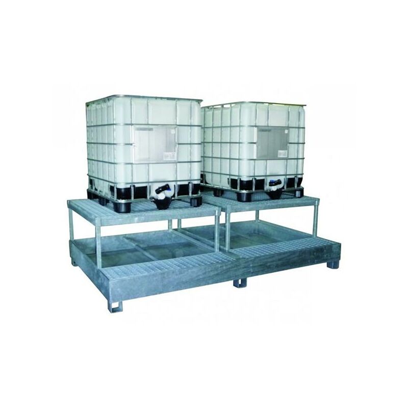 

Cubeto Retenci�n Acero Galvanizado para 2 IBC 1000 litros (con soporte)