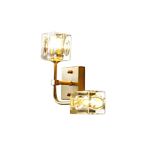 Cubicles W – moderne 2-Licht-Kristall-Wandleuchte