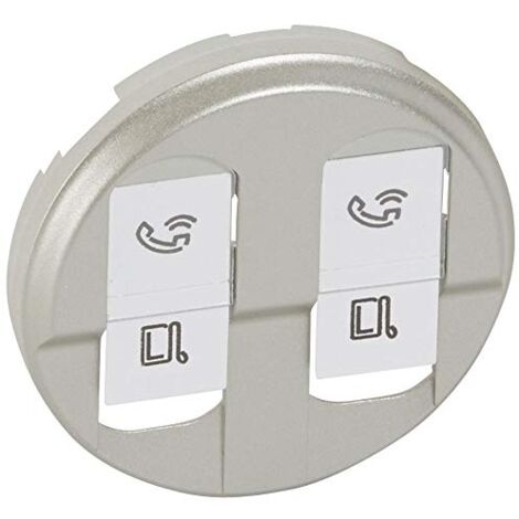 Cubierta Céliane - Titanio - Enchufe RJ45 doble