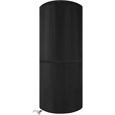 Cubierta climática para calentador de patio, impermeable, a prueba de viento, resistente a los rayos UV, resistente, a prueba de desgarros, cubierta de calentador radiante, tela Oxford 600D, redonda (