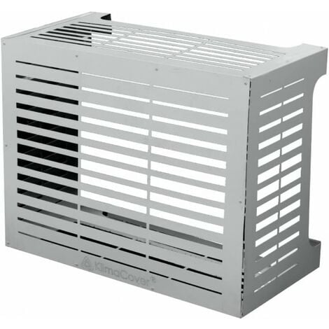Cubierta de aire acondicionado de aluminio blanco 86 x 44 x 68 cm - Resistente para exteriores