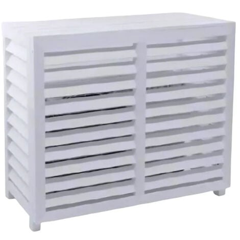Cubierta de aire acondicionado de composite blanco, dimensiones exteriores 950x420x720mm.