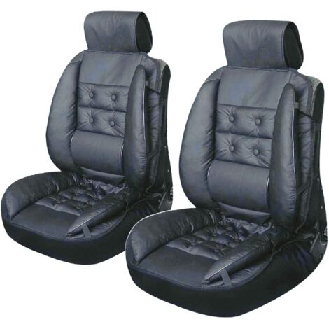Cubierta de asiento de lujo negra