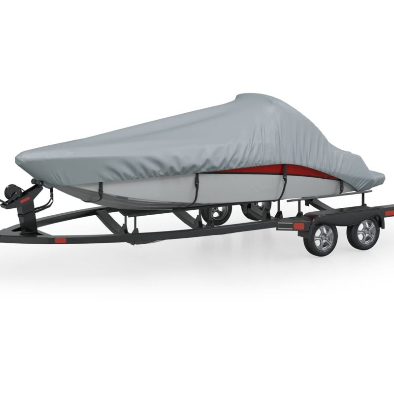 

vidaXL Cubierta de Barco Funda de Barco Gris Largo 519-580 cm Ancho 244 cm