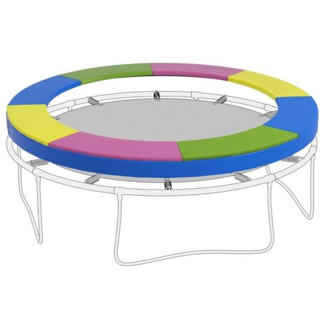Cubierta de borde para trampolín Ø 305 cm, colorida, resistente a la intemperie y a los rayos UV, ideal para trampolines de jardín