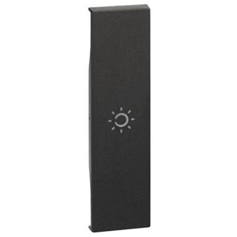 Cubierta de Bticino Living Now con la Light símbolo de 1M negro KG01A