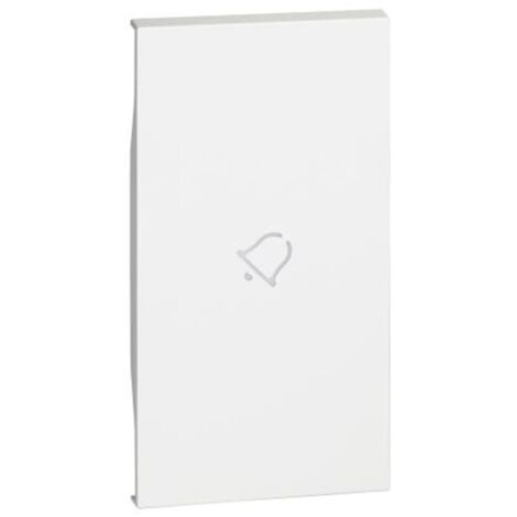 Cubierta de Bticino Living Now con símbolo de campana 2M blanco KW01M2D