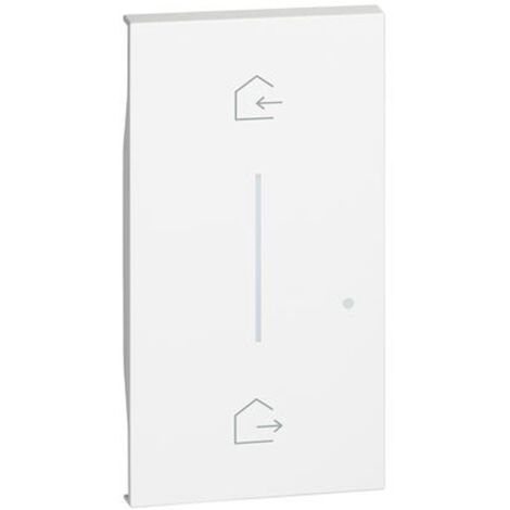 Cubierta de Bticino Living Now Símbolo de ENTRAR Y SALIR de Blanco Inalámbrica KW40M2