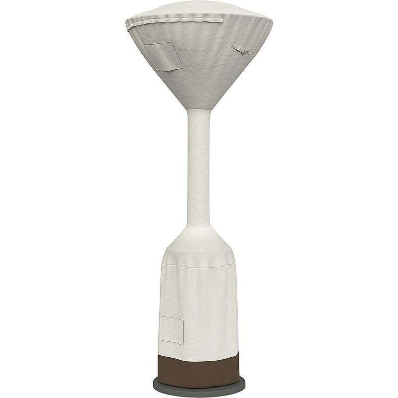 

Cubierta de calentador de tela Oxford Calentador de jardín para patio Cubierta impermeable para toldo Protección contra el polvo, beige y marrón