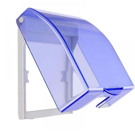 Cubierta de enchufe transparente a prueba de niños, caja de enchufe impermeable, adecuada para enchufes de baño, evita que el agua salpique en el enchufe.