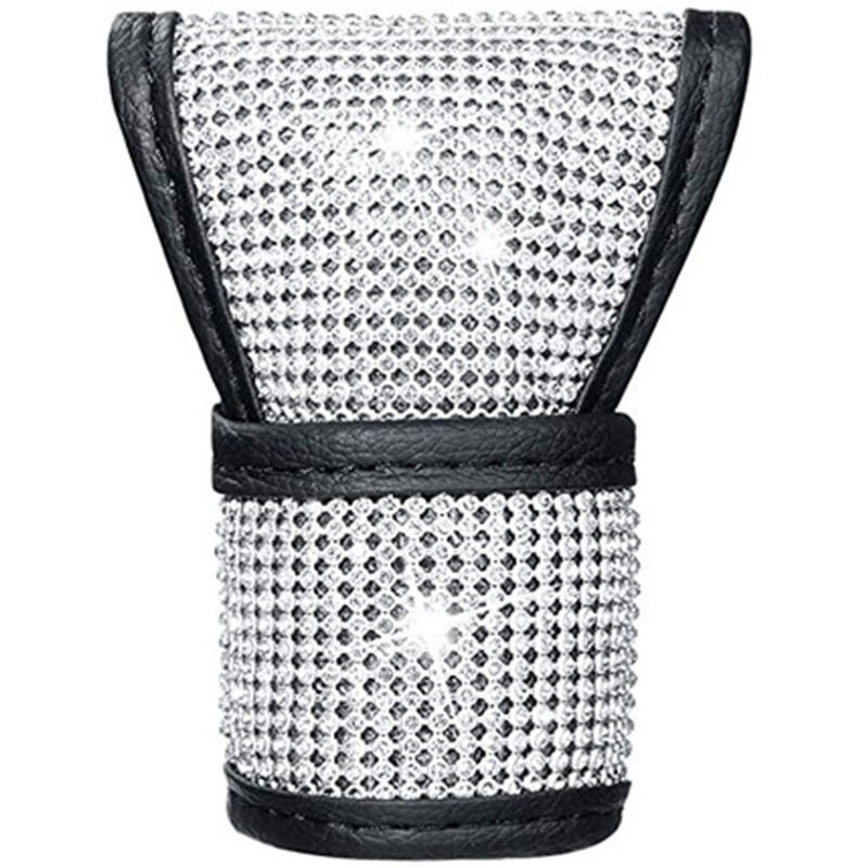 

Happyshop - Cubierta de engranaje de cambio de coche con diamantes de cristal Perilla de coche Protector de palanca de cambio Bling Shift Gear Cover