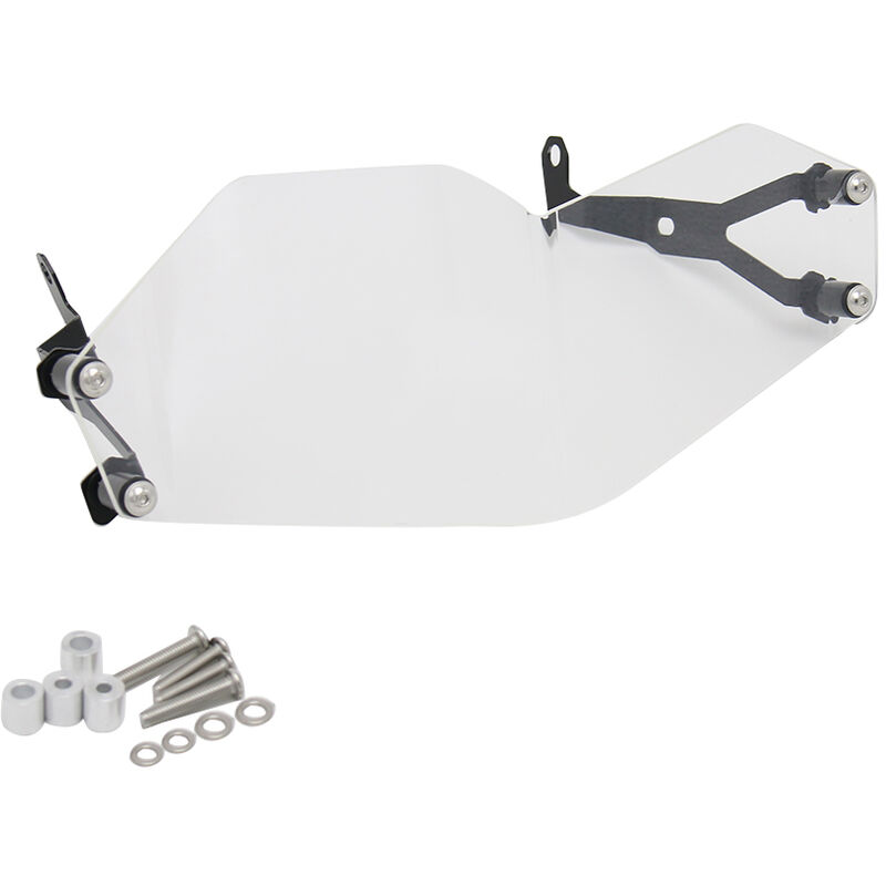 

Asupermall - Cubierta de faro acrílico para faro transparente Protector de motocicleta cubierta protectora apta para BMW F850GS F750GS 2018-2019,Negro