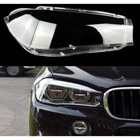 Cubierta de faro delantero de coche, pantalla de Lámpara transparente para BMW X5, X6, F15, F16, 2014, 2015, 2016, 2017, 2018,Right