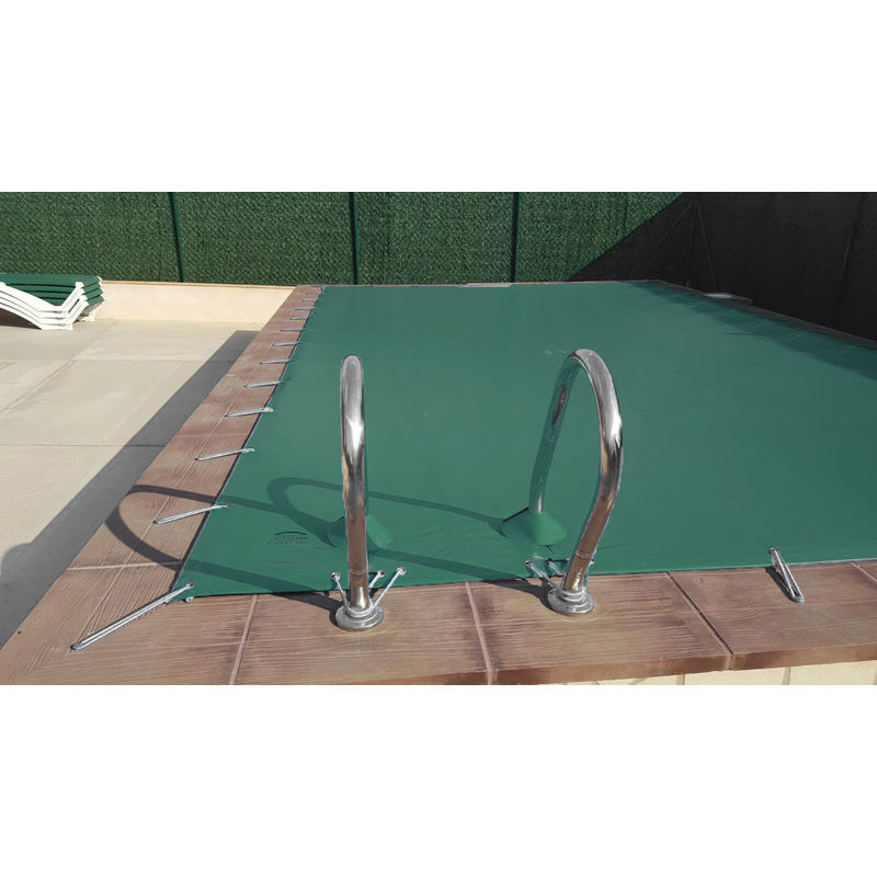 

Cubierta de invierno para piscina de 3 x 4,5 m más 15cm por cada lado para anclaje de color Verde (exterior) / Beige (interior)