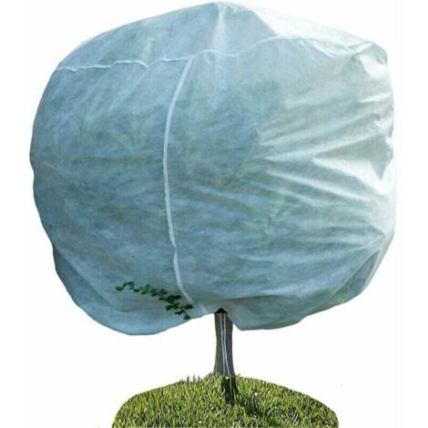 Cubierta de invierno para plantas, 240 x 200 cm, vela de invierno, cubierta de invierno para árboles, cubierta de invierno ajustable para palmeras con cordón y cremallera