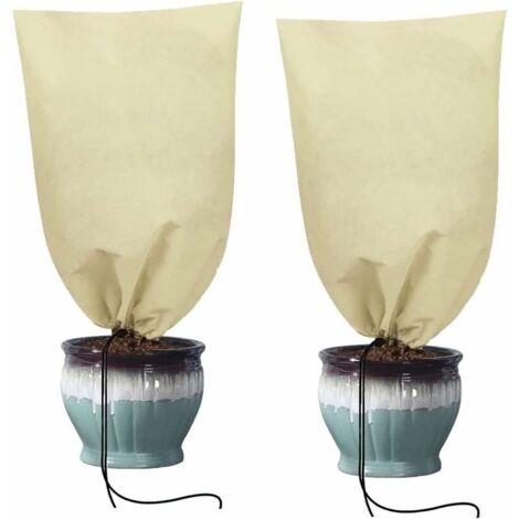 Cubierta De Invierno, Vela De Invierno, Vela De Invierno Vegetal, Con Vela De Invierno Con Cordón, Puede Ser Frío, Resistente A La Intemperie, Cálido, Reutilizable, Duradero, 2 Piezas