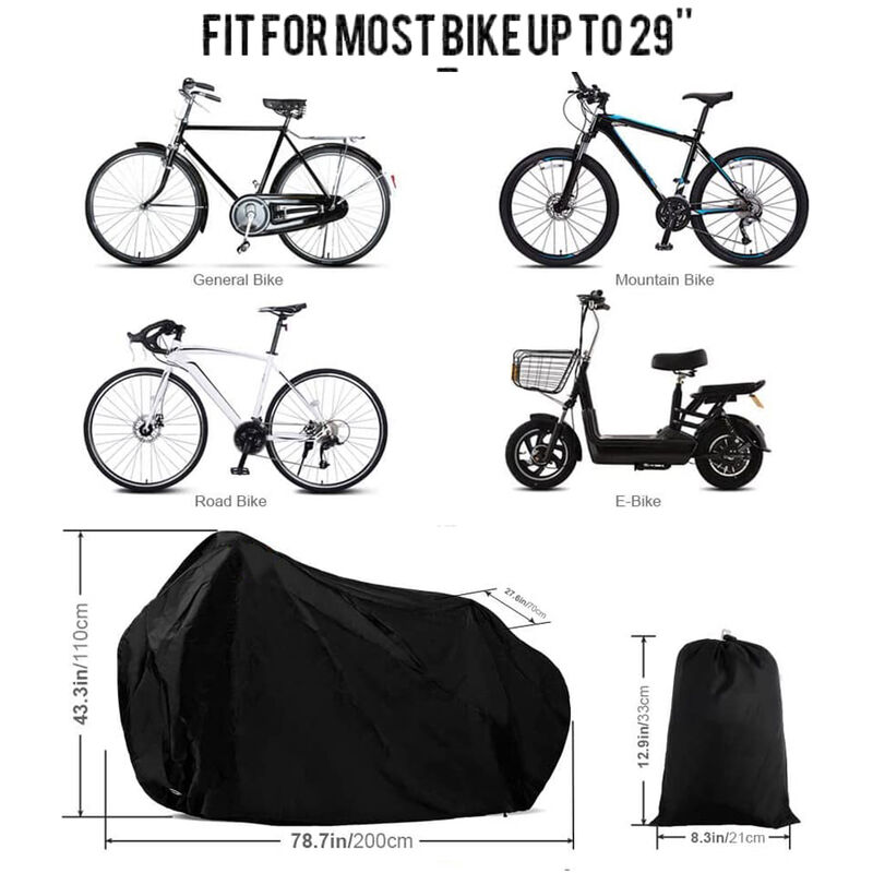 

Asupermall - Cubierta de la bici, la cubierta de la bicicleta, moto cubierta de la lluvia impermeable anti polvo lluvia Proteccion UV Heavy Duty para