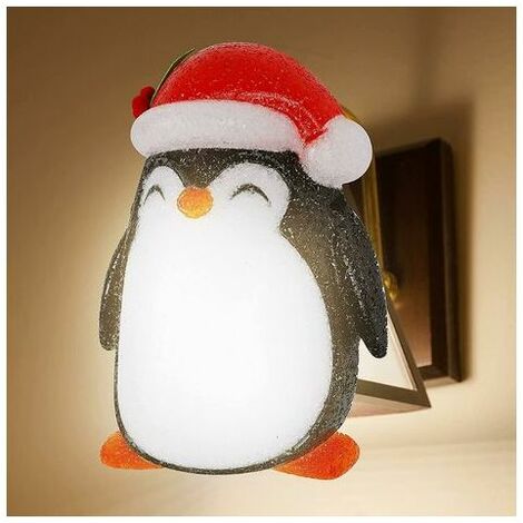Cubierta de luz de porche navideña, cubierta de lámpara de decoración navideña al aire libre de pingüino, perfecta para luces de porche navideñas, luces de garaje en el exterior de Navidad