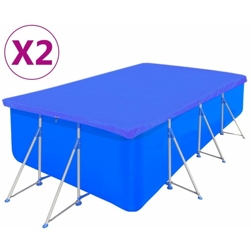 

Cubierta de piscina 2 unidades rectangular PE 400x207cm 90 g/m²