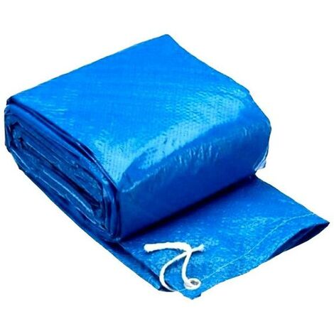 Cubierta de piscina a prueba de lluvia, tela inflable para piscina sobre el suelo, 183cm,Azul