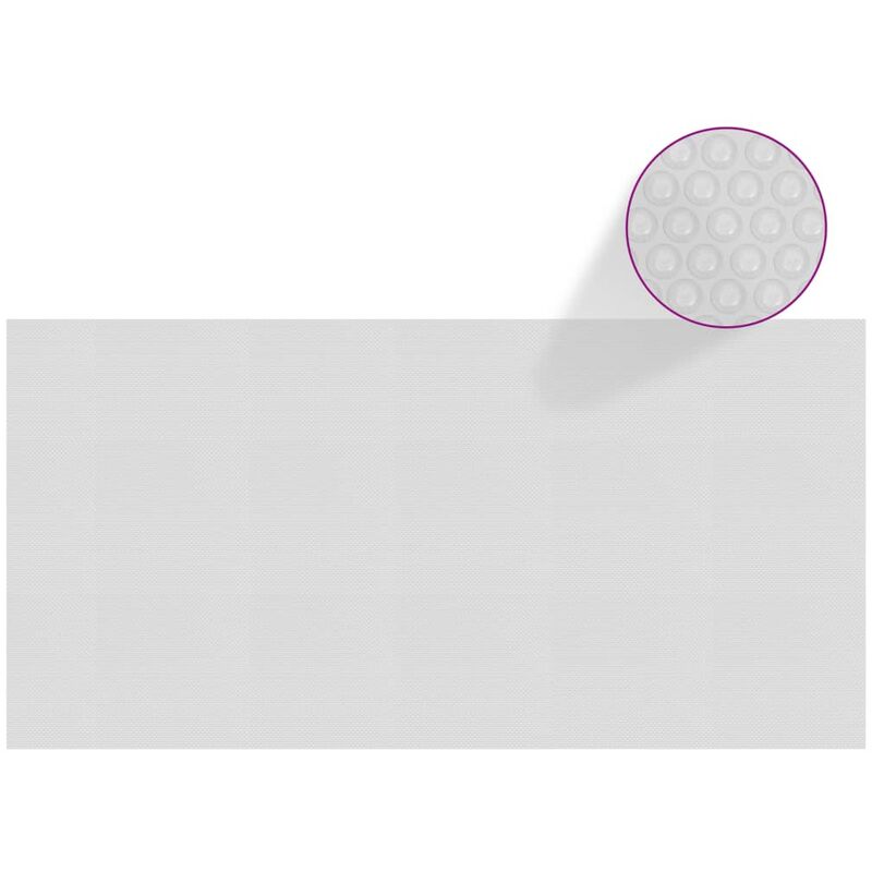 Cubierta Solar De Piscina De Pe Flotante Gris 975X488 Cm Vidaxl392308 - Gris