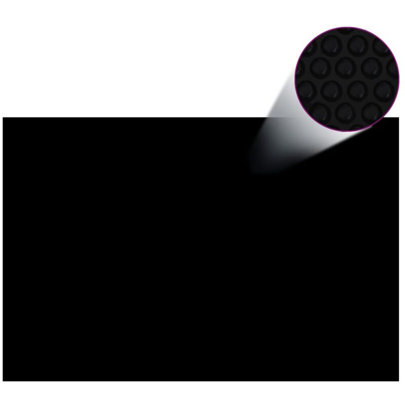 Cubierta De Piscina Rectangular Pe Negro 600X400 Cm Vidaxl 755789