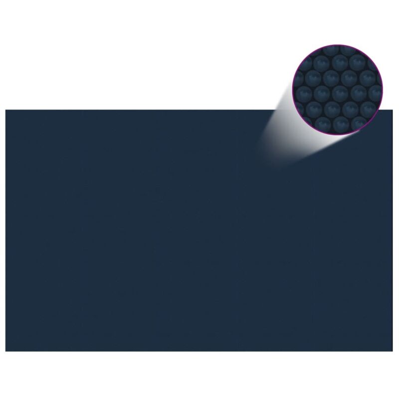 Cubierta Solar De Piscina De Pe Flotante Negro Y Azul 800X500Cm Vidaxl