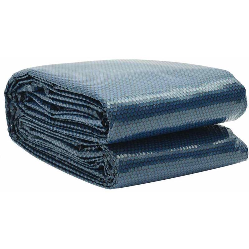 Cubierta Solar De Piscina De Pe Flotante Negro Y Azul 250 Cm Vidaxl