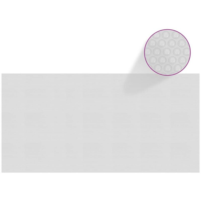 Cubierta Solar De Piscina De Pe Flotante Gris 732X366 Cm Vidaxl581339
