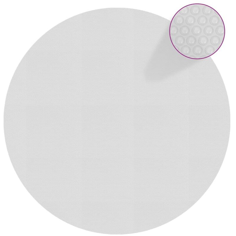 Cubierta Solar De Piscina De Pe Flotante Gris 381 Cm Vidaxl