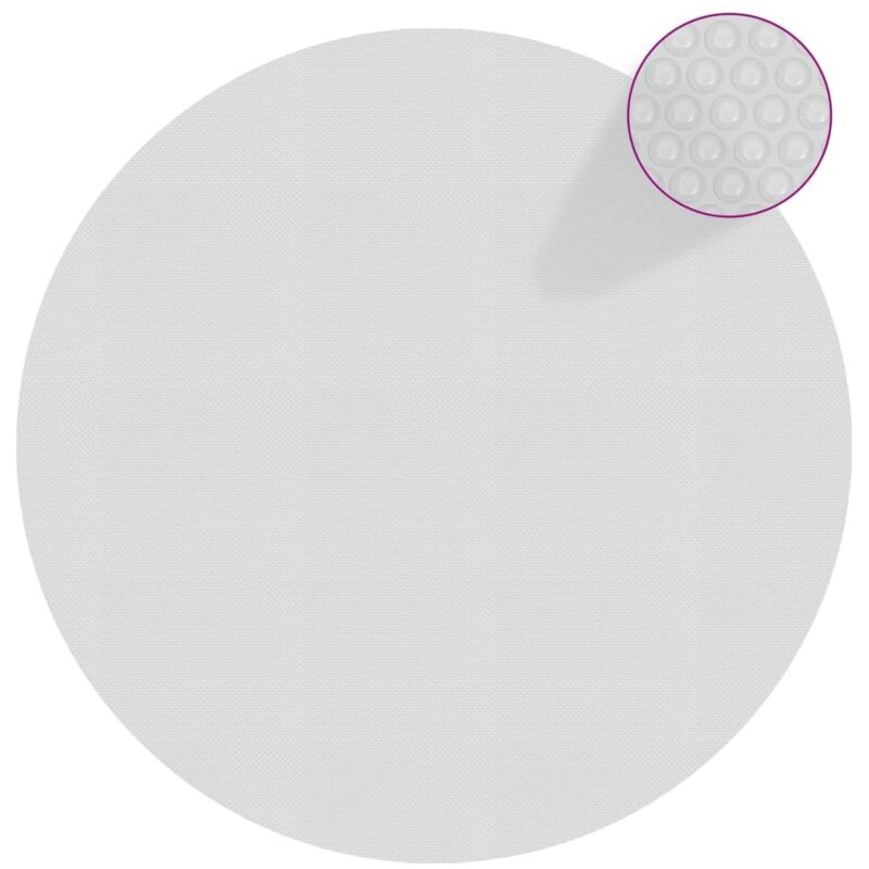 Cubierta Solar De Piscina De Pe Flotante Gris 549 Cm Vidaxl