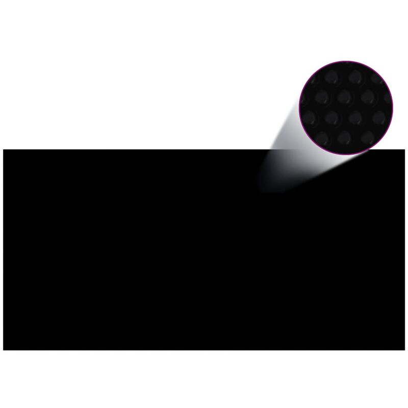 

Cubierta de piscina PE negro 600x300 cm